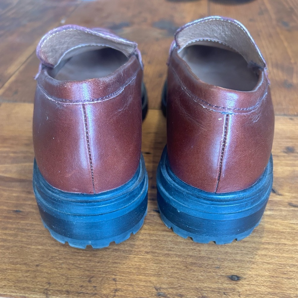 Madewell The Bradley Lugsole Brown Leather Loafer Women’s 8.5 - Picture 5 of 5